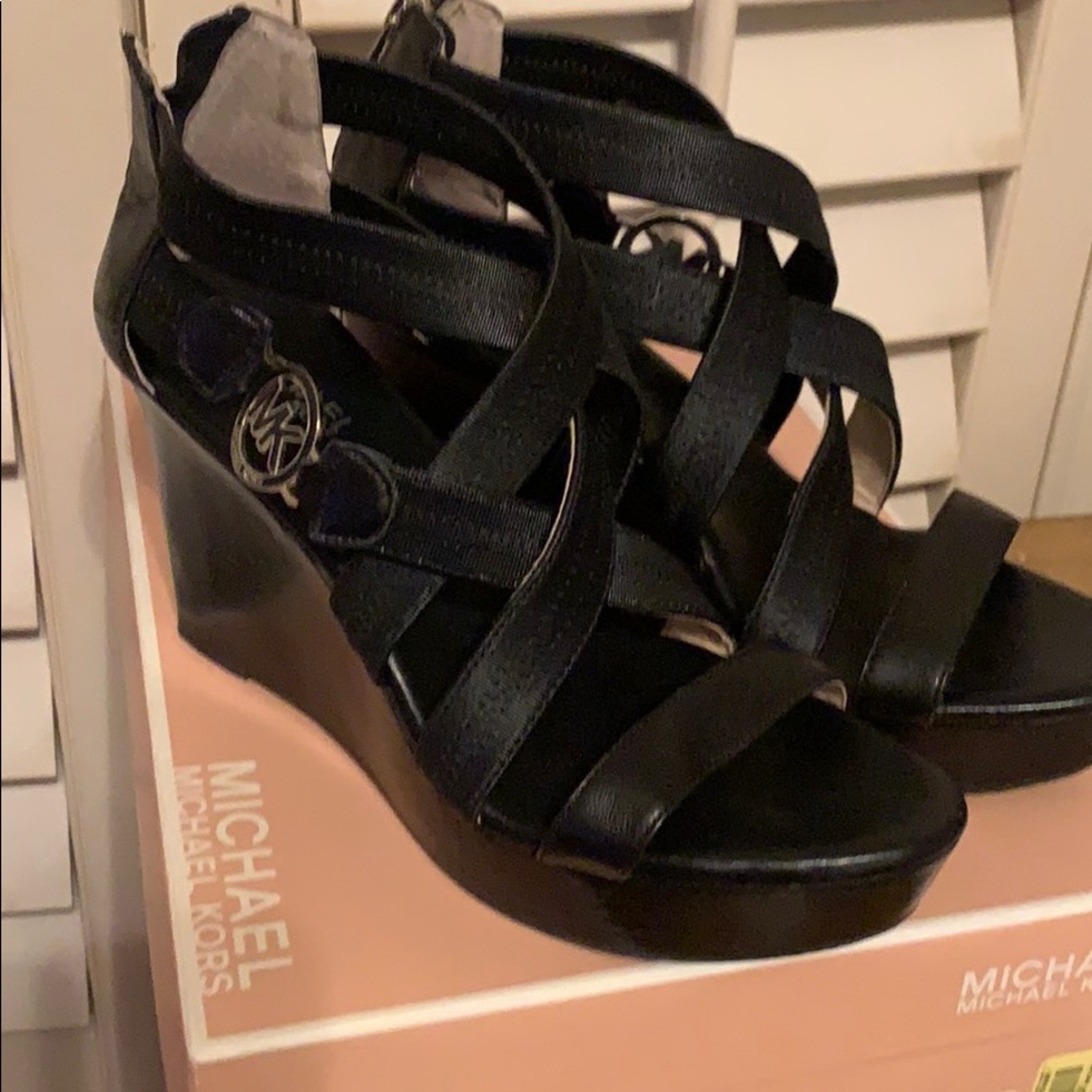 Michael Kors Black Wedges